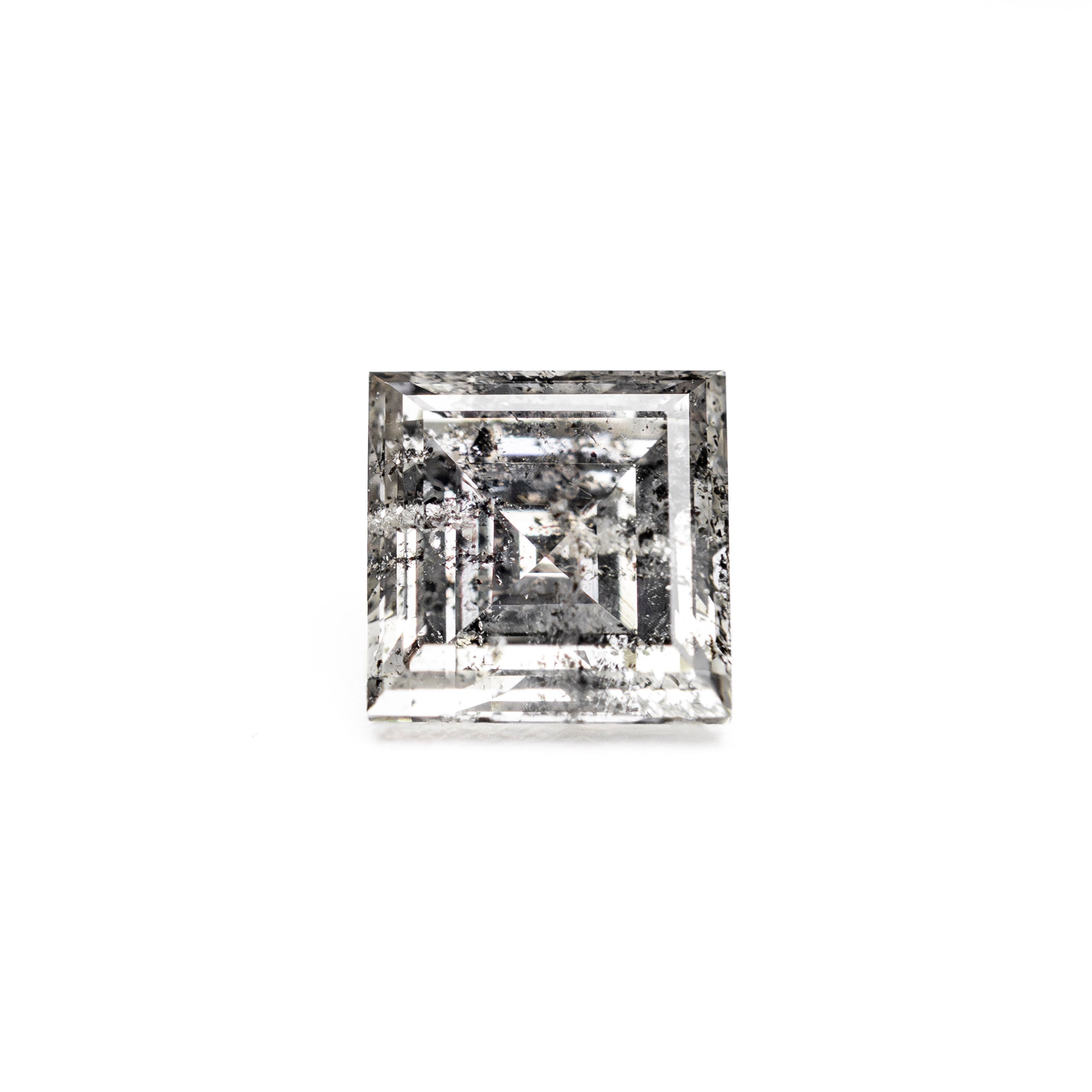 Salt and Pepper Step Cut Diamond - 0.87ct Carré