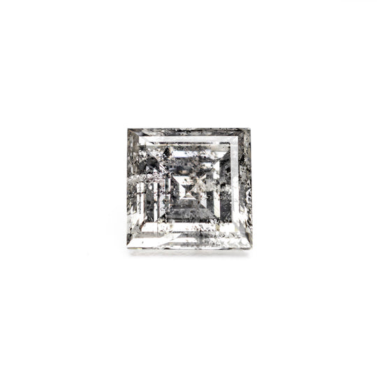 Salt and Pepper Step Cut Diamond - 0.87ct Carré