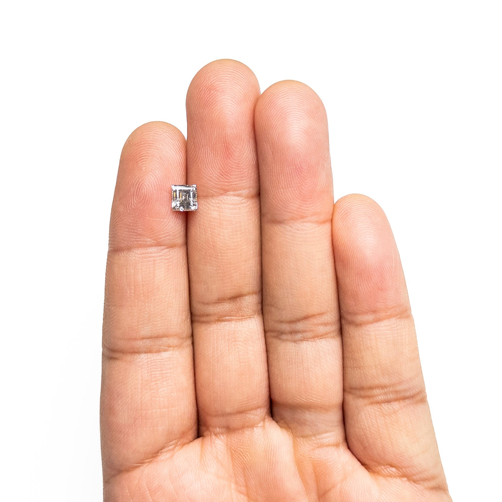 Salt and Pepper Step Cut Diamond - 0.87ct Carré