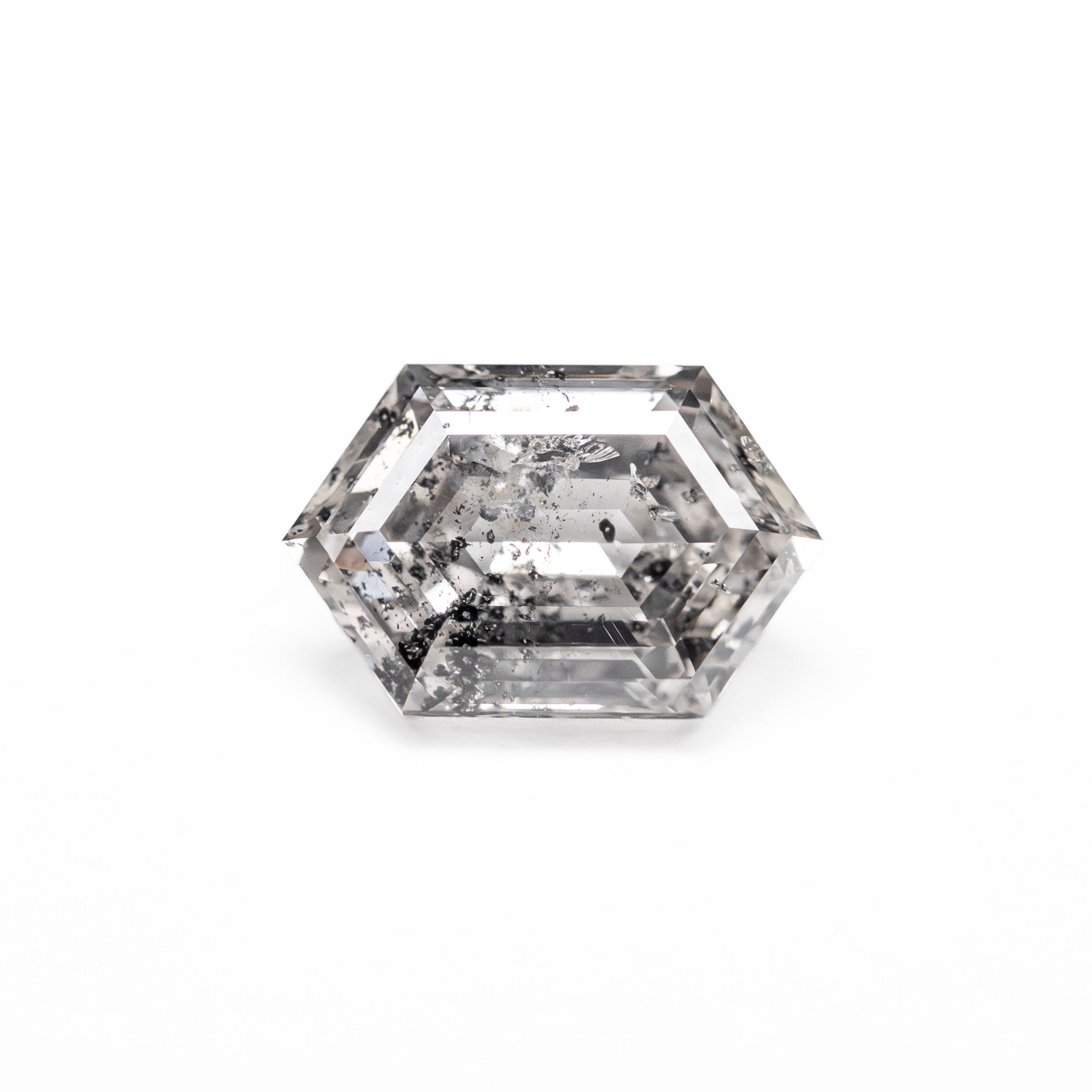 Salt and Pepper Step Cut Diamond - 1.28ct Hexagon