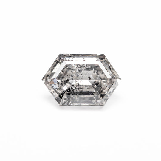 Salt and Pepper Step Cut Diamond - 1.28ct Hexagon