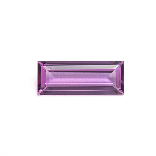 Purple/Pink Step Cut Sapphire - 0.65ct Baguette