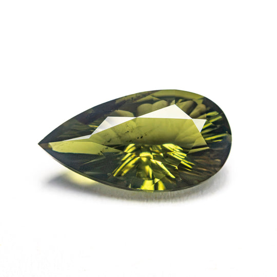 Green Fantasy Cut Sapphire - 2.19ct Pear