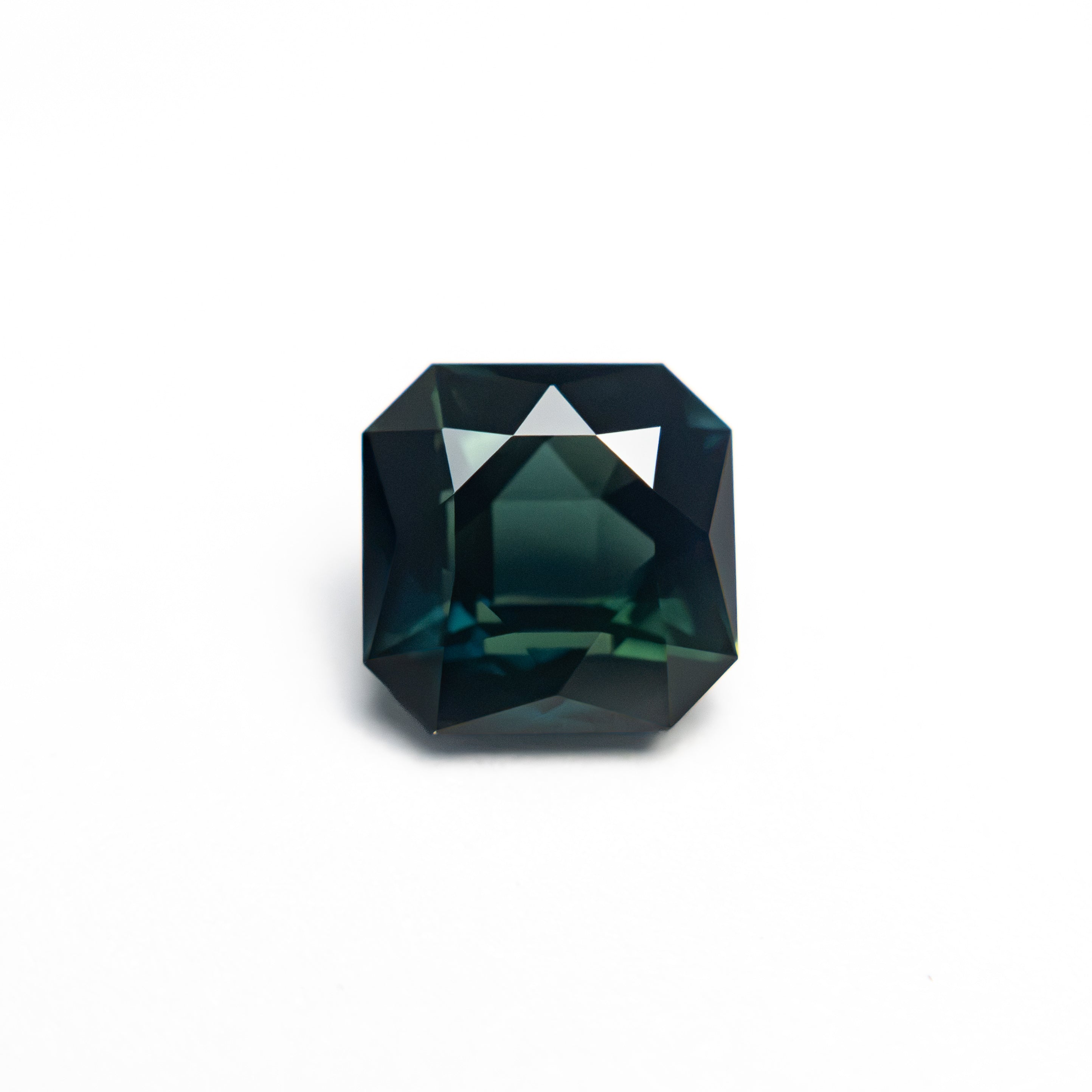 Teal Brilliant Sapphire - 1.42ct Cut Corner Square