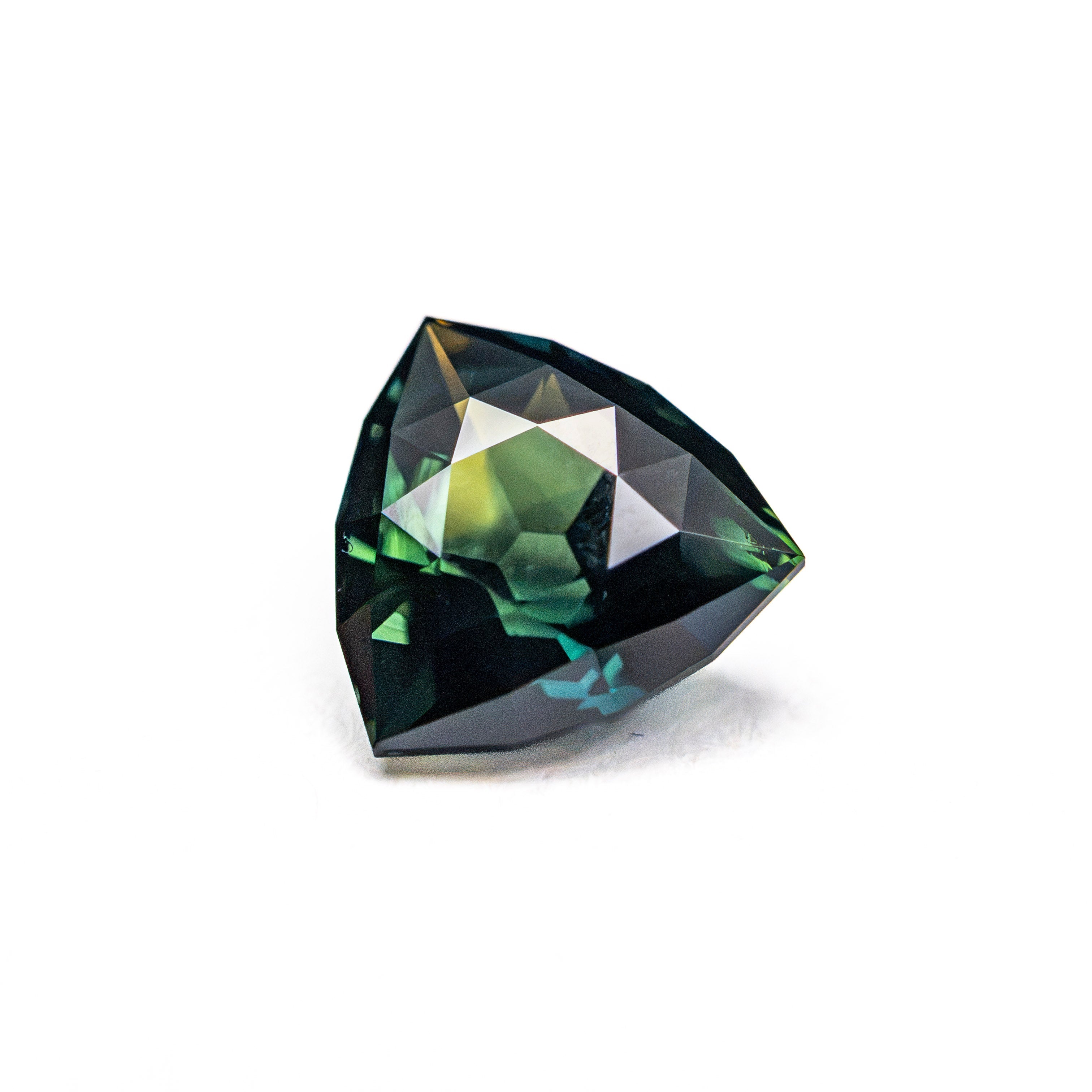 Green/Teal Brilliant Sapphire - 1.64ct Geo Trillion