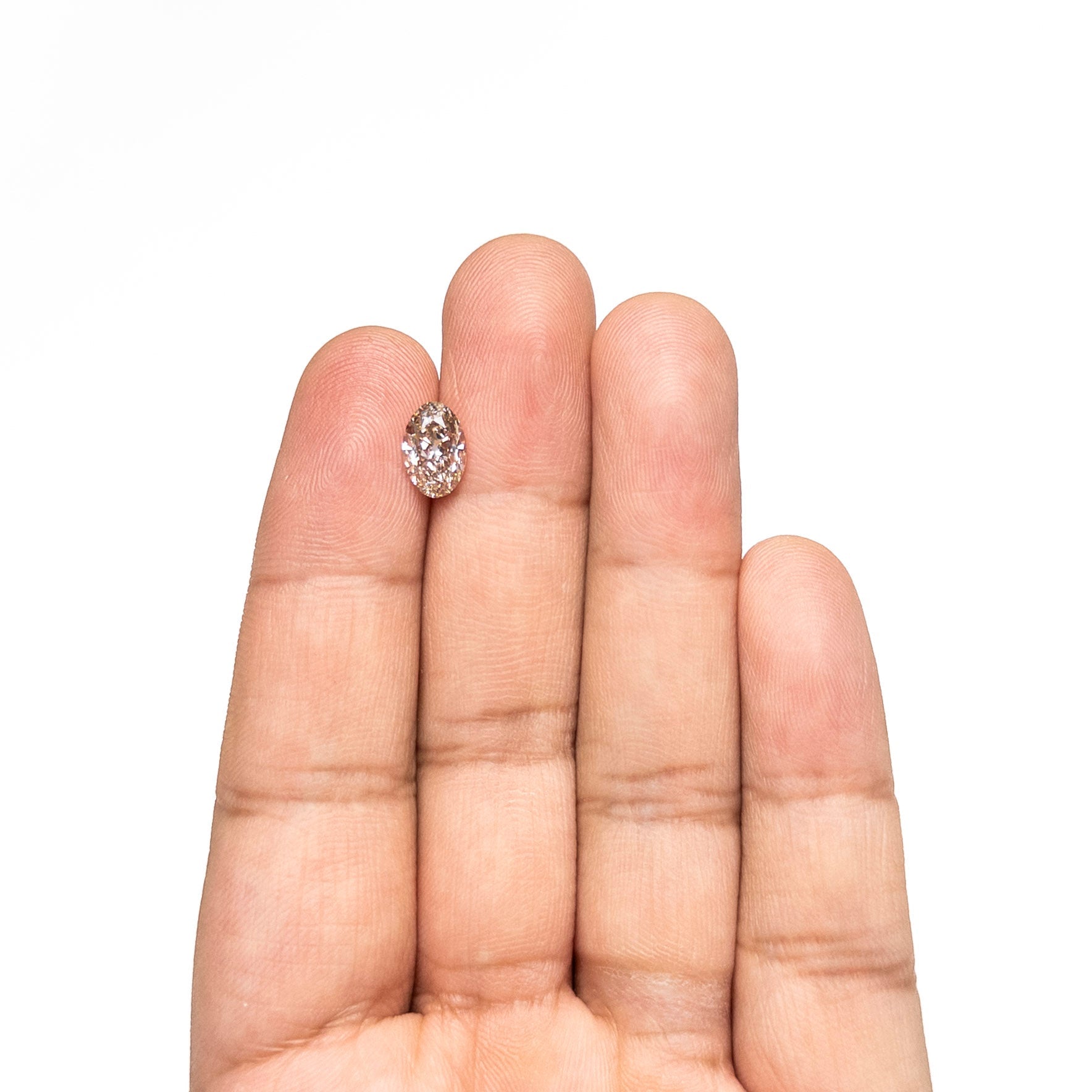 Champagne Modern Antique Brilliant Diamond - 1.65ct Oval