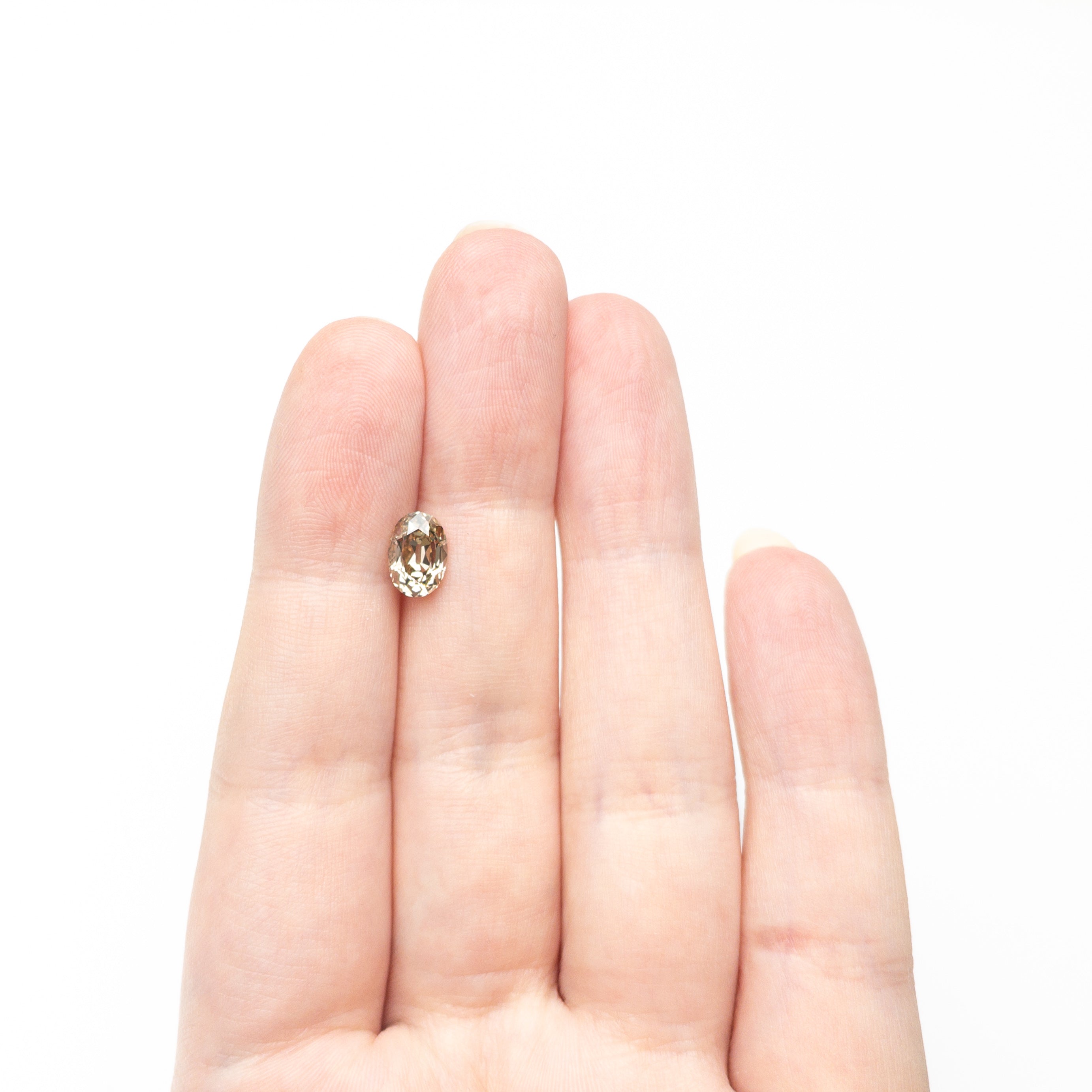 Champagne Modern Antique Brilliant Diamond - 1.54ct Oval