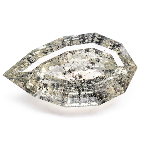 Salt and Pepper Step Cut Diamond - 4.51ct Geo Pear