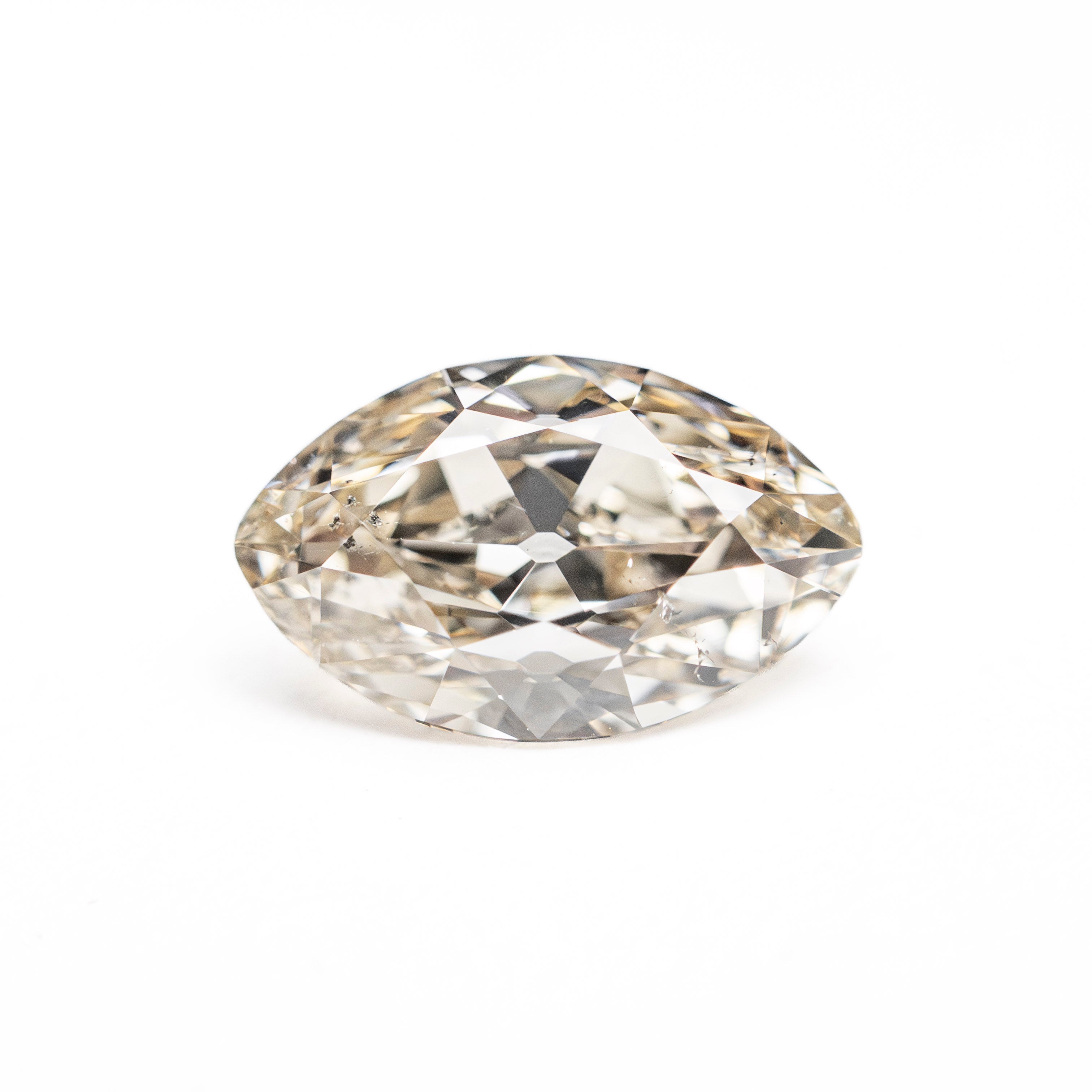 Champagne Modern Antique Brilliant Diamond - 1.59ct Marquise/Oval