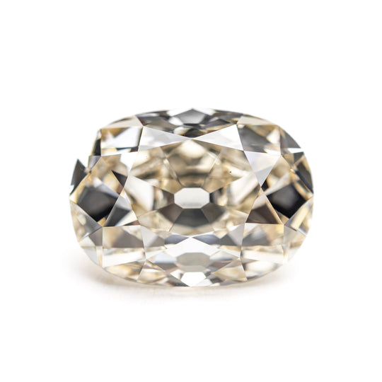 Champagne Modern Antique Old Mine Cut Diamond - 3.52ct Cushion