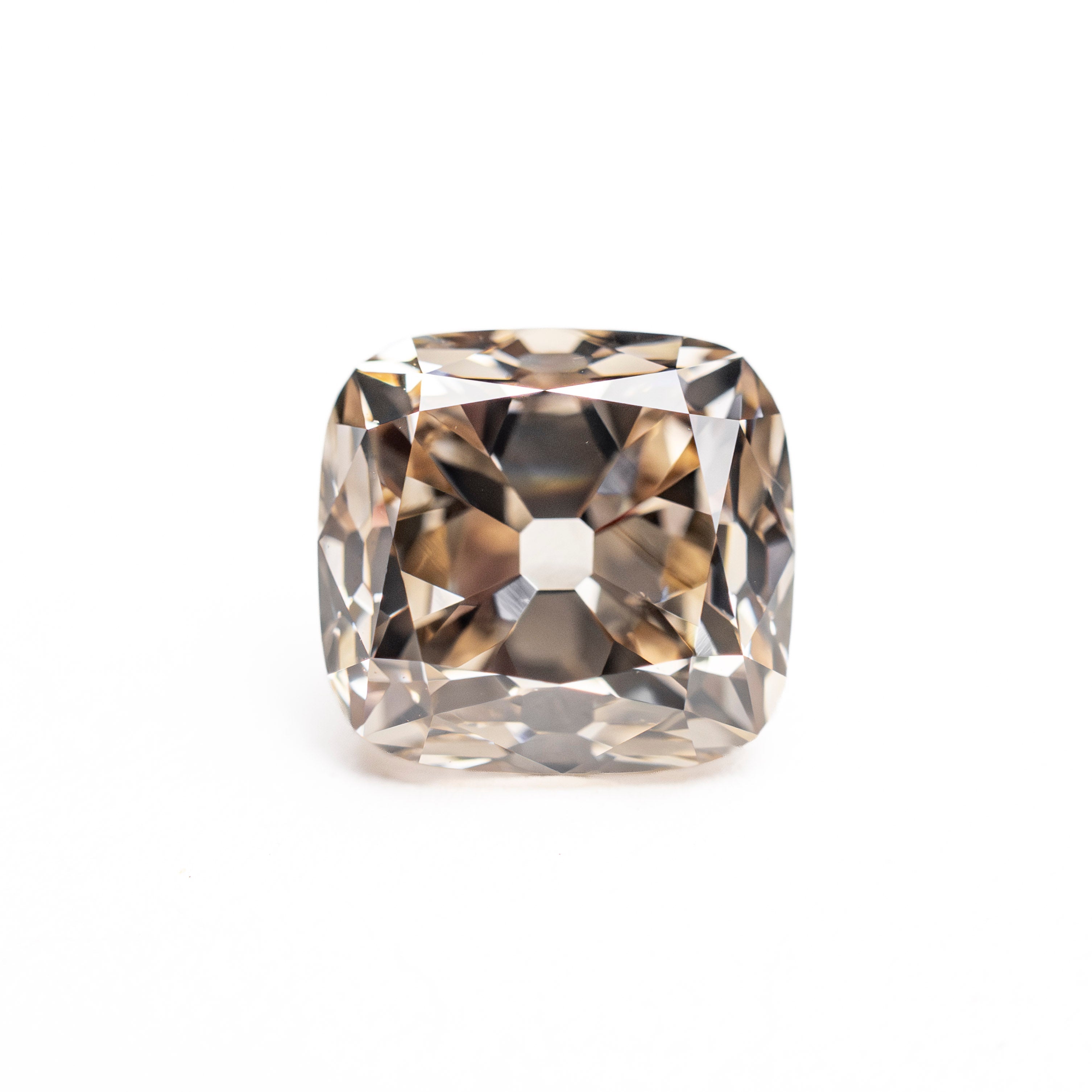 Champagne Modern Antique Old Mine Cut Diamond - 2.01ct Cushion