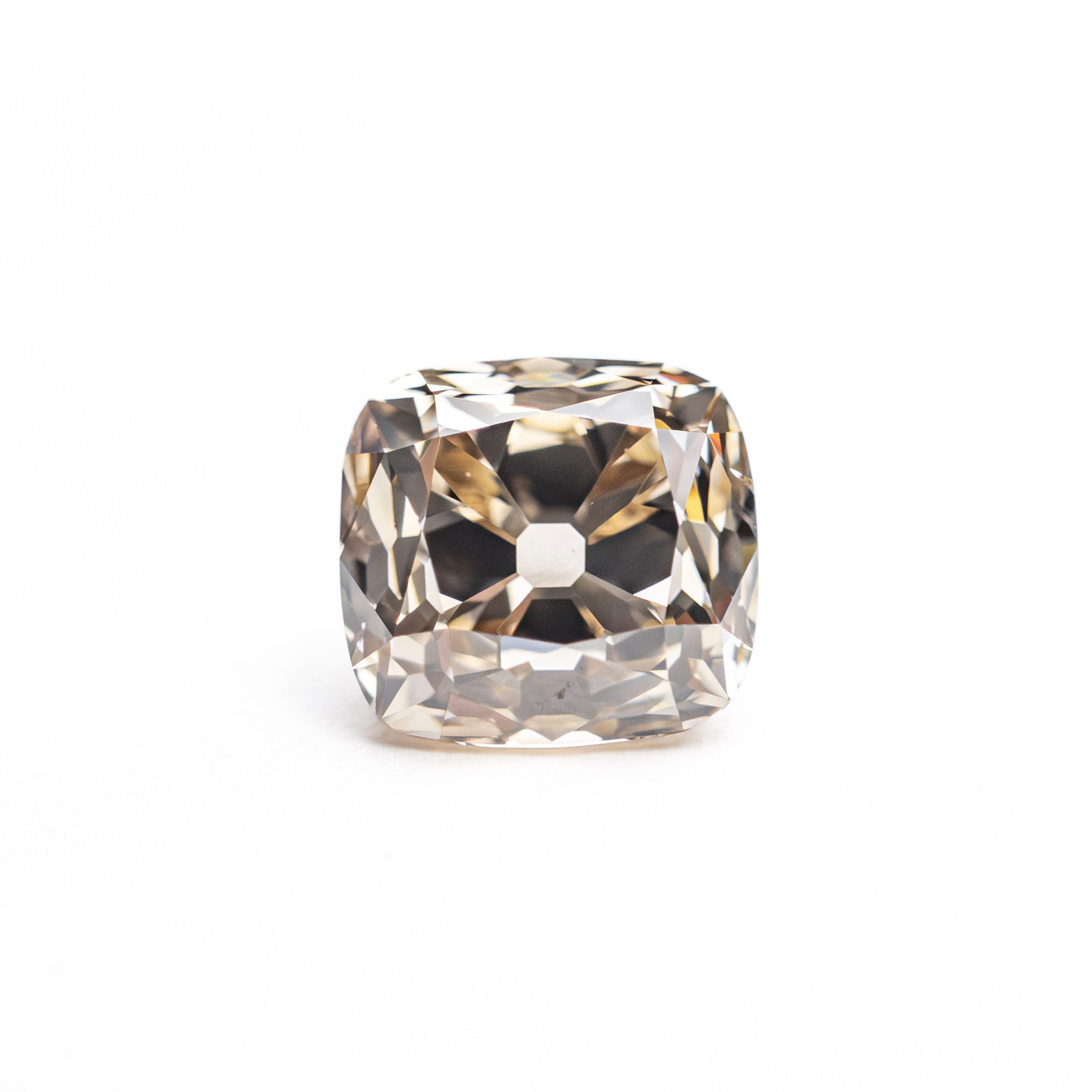 Champagne Modern Antique Old Mine Cut Diamond - 1.38ct Cushion