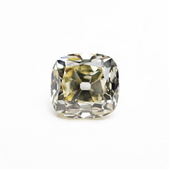 Light Yellow Modern Antique Old Mine Cut Diamond - 1.64ct Cushion