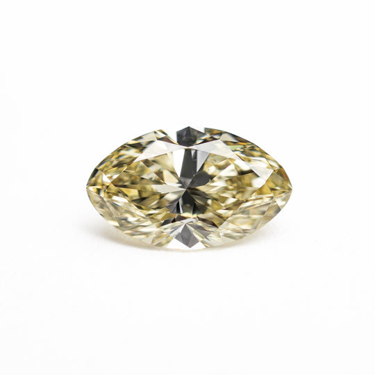 Light Yellow Brilliant Diamond - 1.14ct Marquise/Oval