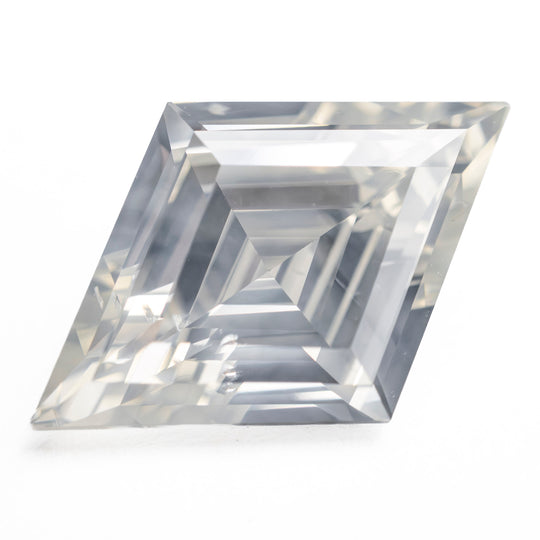 White Step Cut Diamond - 4.06ct Lozenge