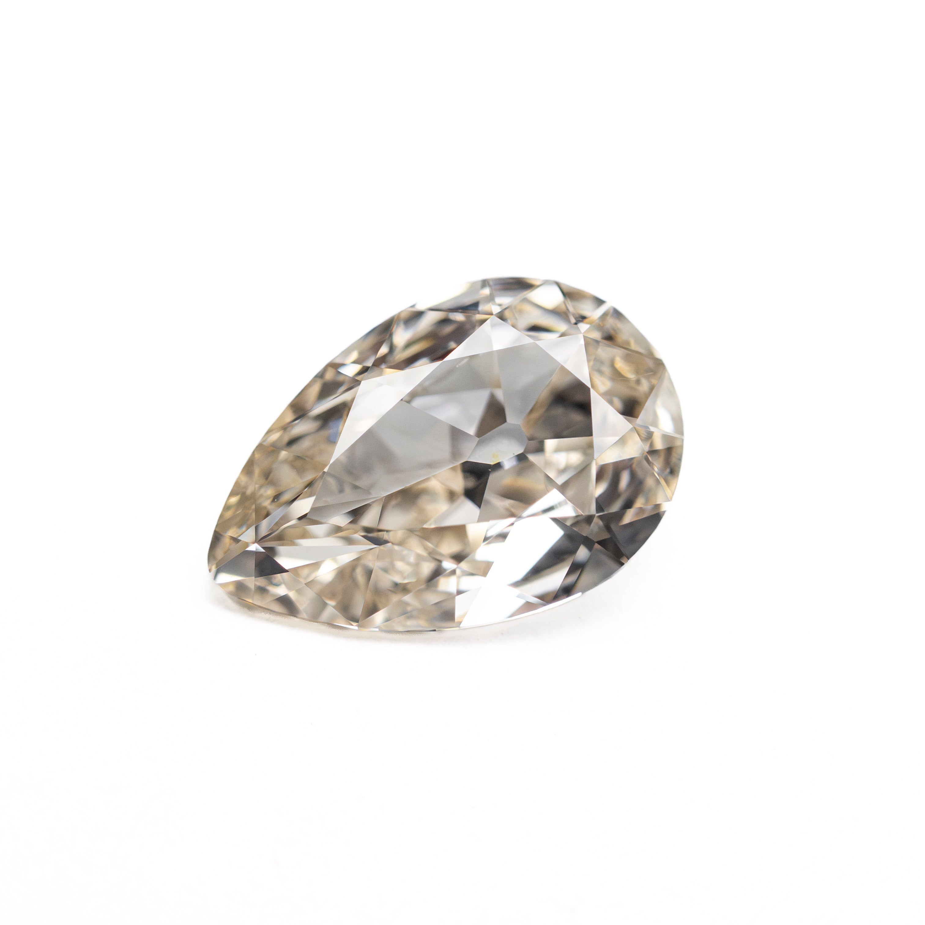 Light Champagne Brilliant Diamond - 1.18ct Pear