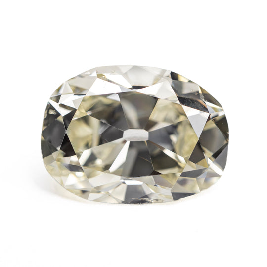 Light Yellow Antique Old Mine Cut Diamond - 4.01ct Cushion
