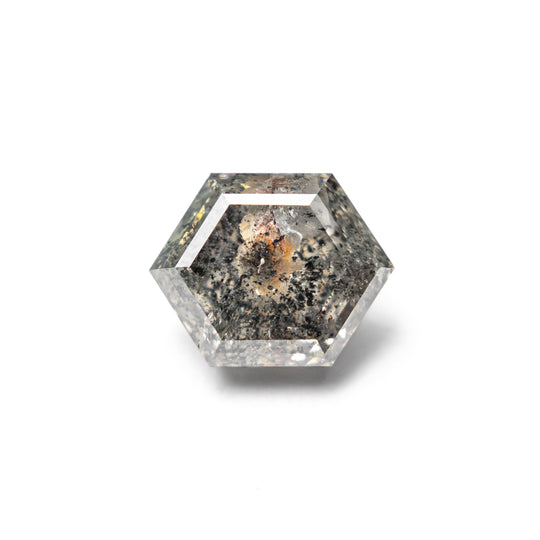 Salt and Pepper Step Cut Diamond - 1.42ct Hexagon