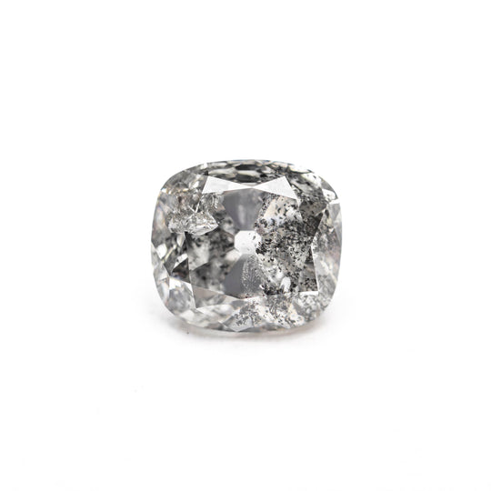 Salt and Pepper Modern Antique Old Mine Cut Diamond - 1.28ct Cushion
