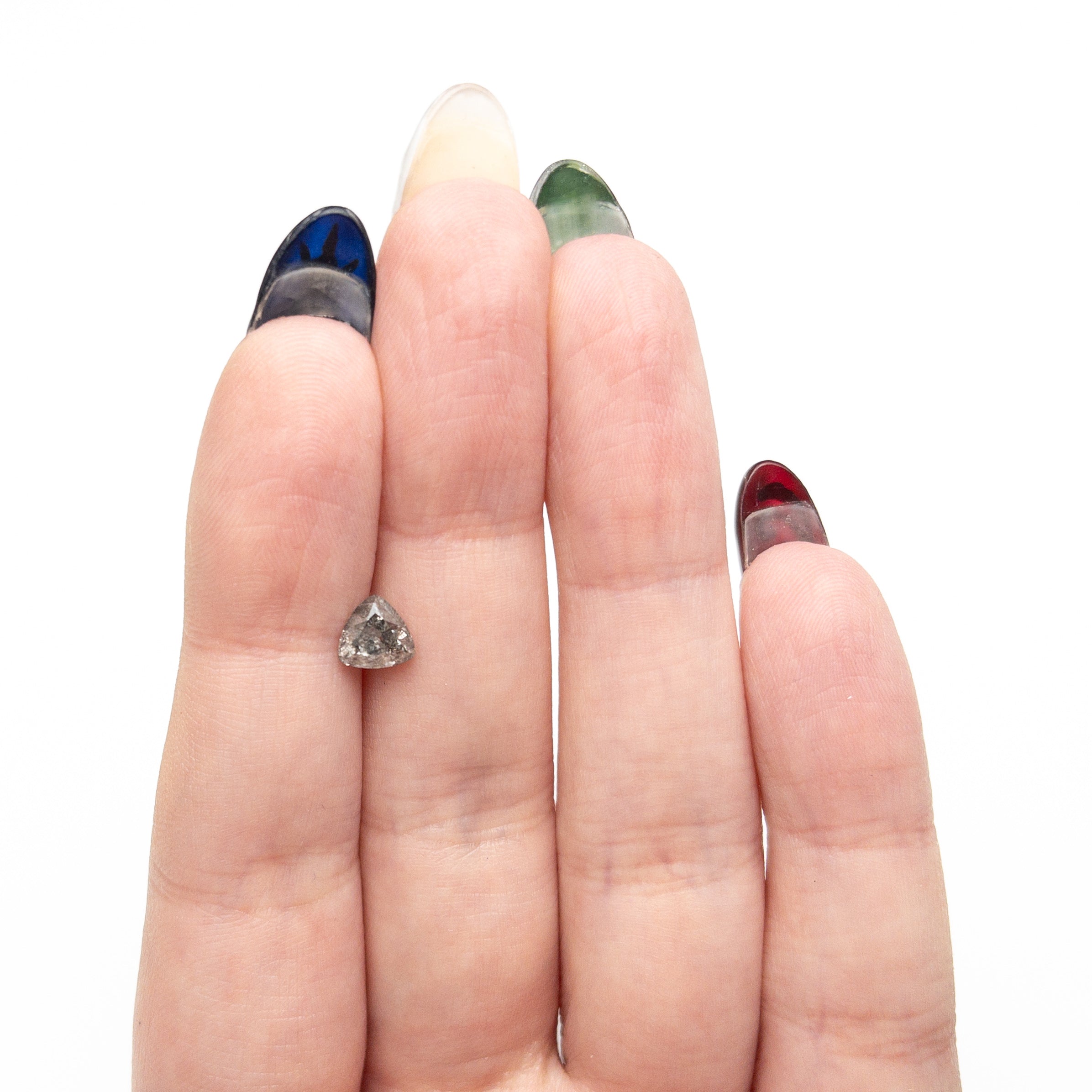 Salt and Pepper Modern Antique Brilliant Diamond - 1.07ct Trillion
