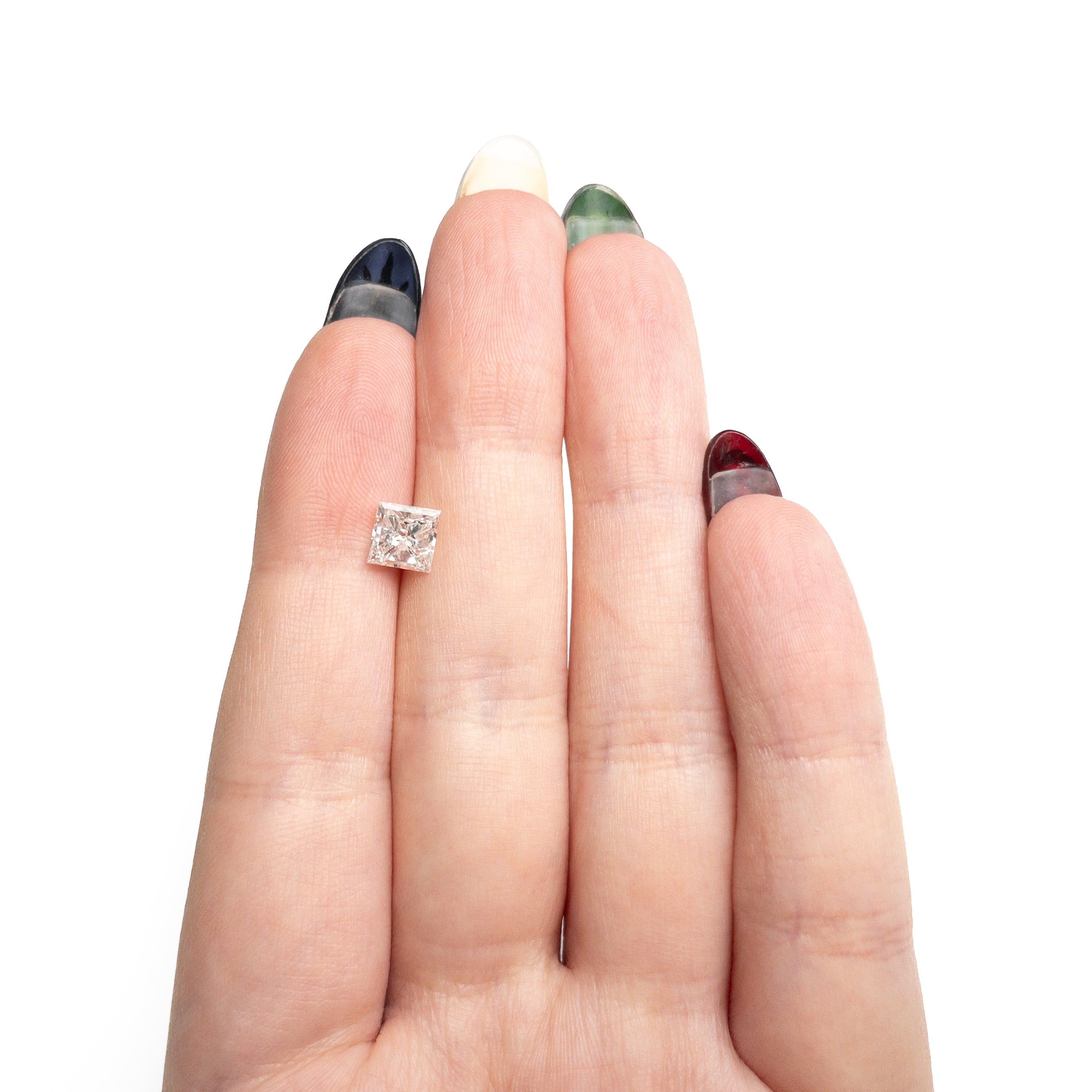 Salt and Pepper Princess Cut Diamond - 1.20ct Square
