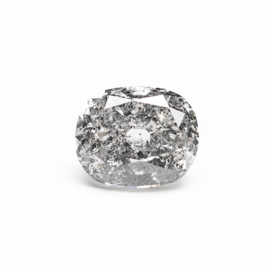 Salt and Pepper Modern Antique Old Mine Cut Diamond - 1.73ct Cushion