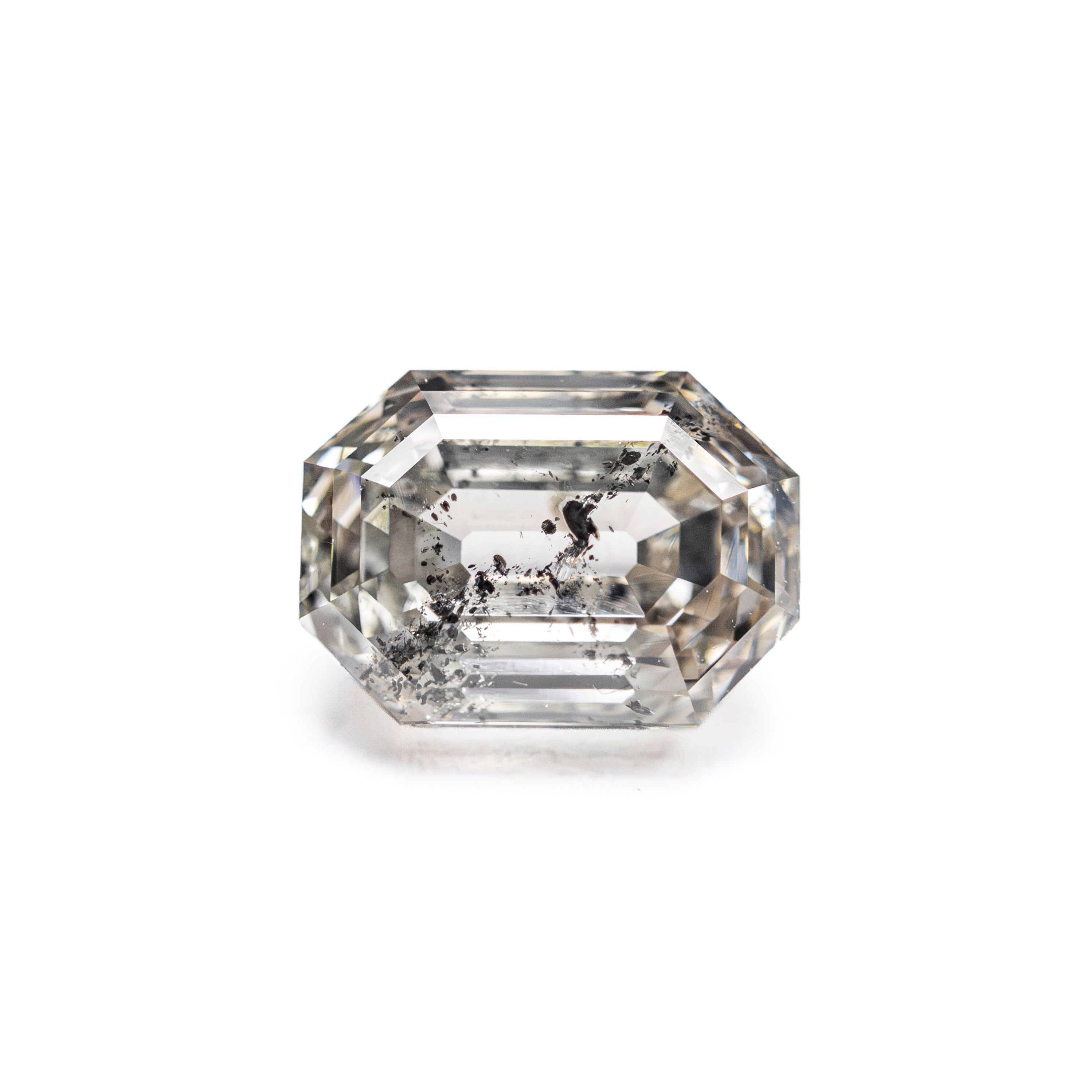 Salt and Pepper Step Cut Diamond - 1.65ct Cut Corner Rectangle