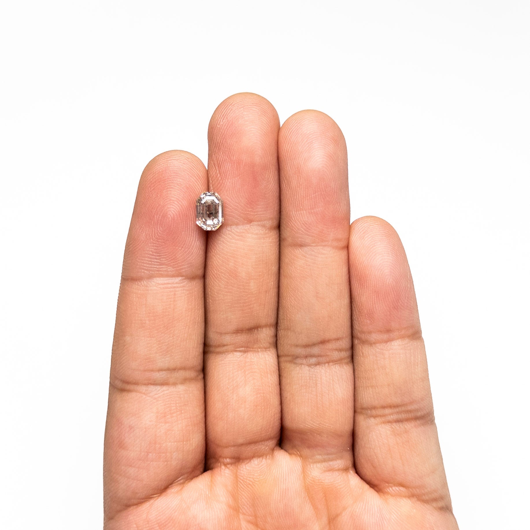 Salt and Pepper Step Cut Diamond - 1.65ct Cut Corner Rectangle