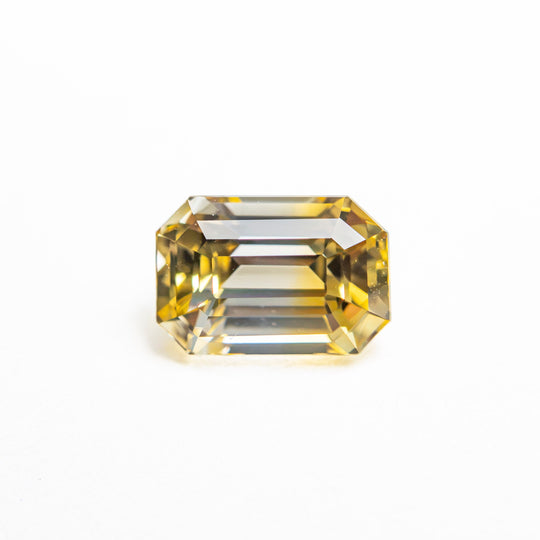 Parti White-Yellow Step Cut Sapphire - 1.47ct Cut Corner Rectangle