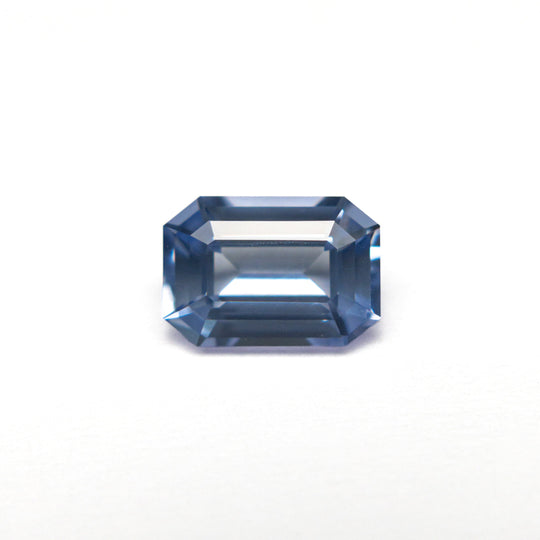 Blue Step Cut Sapphire - 1.21ct Cut Corner Rectangle