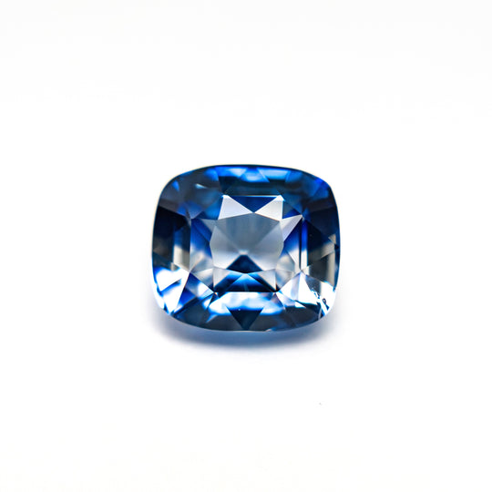 Parti Blue-White Brilliant Sapphire - 1.47ct Cushion