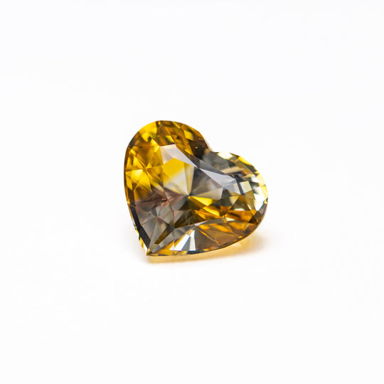Parti White-Yellow Brilliant Sapphire - 1.13ct Heart