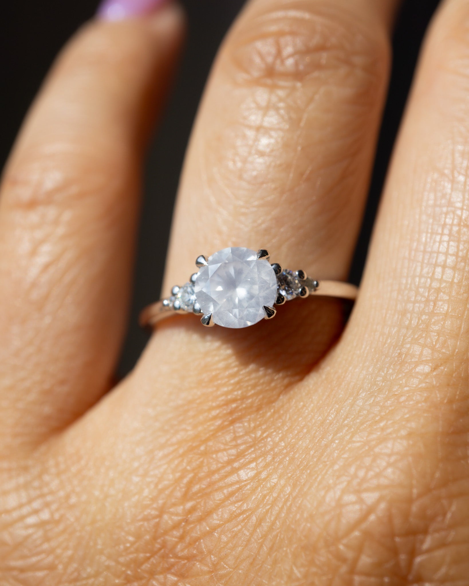 Selene Ring -  1.11ct Fancy White Round Brilliant Cut Diamond *ready-to-ship - Foe & Dear