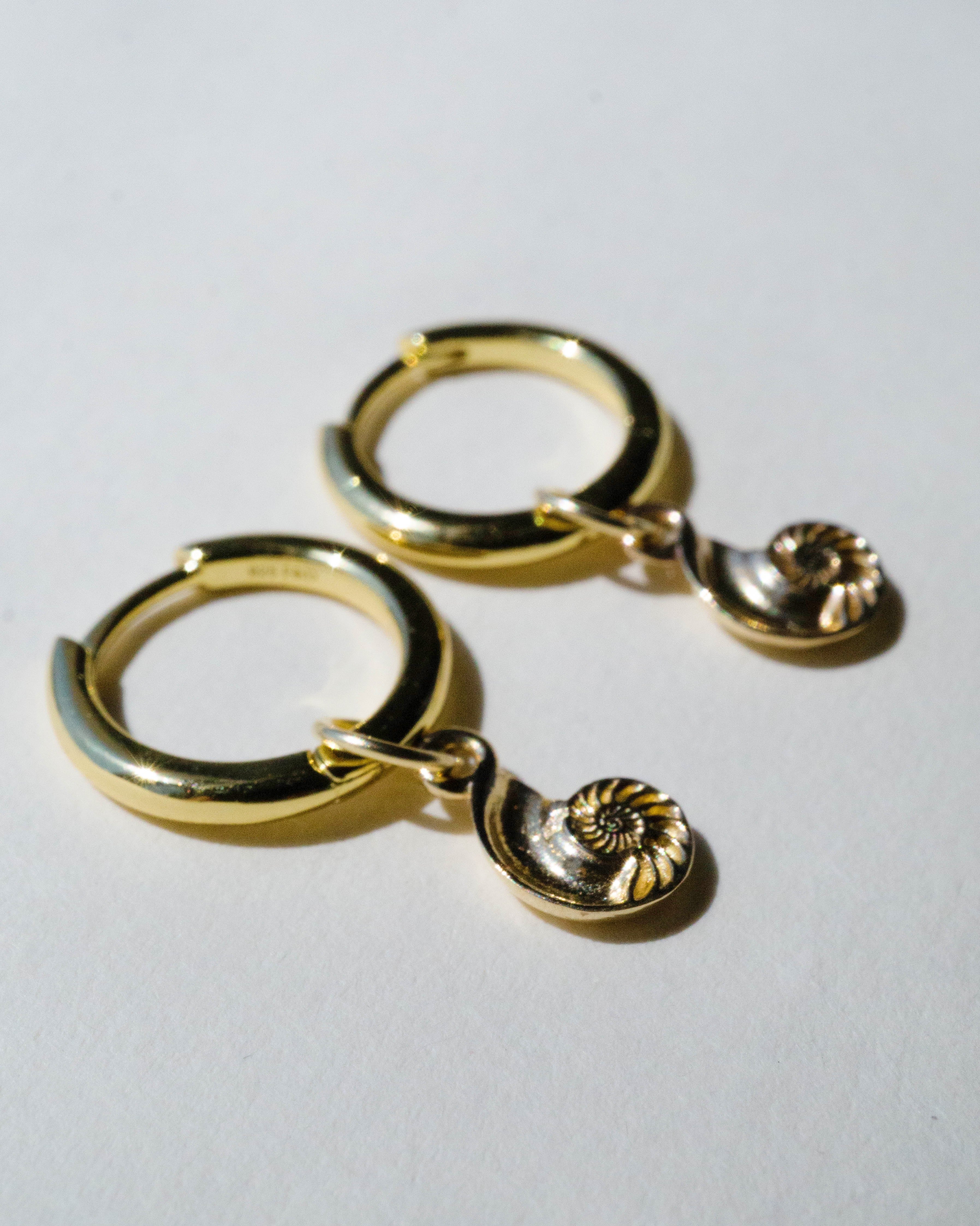 Nautilus Charm Hoops *made-to-order - Foe & Dear