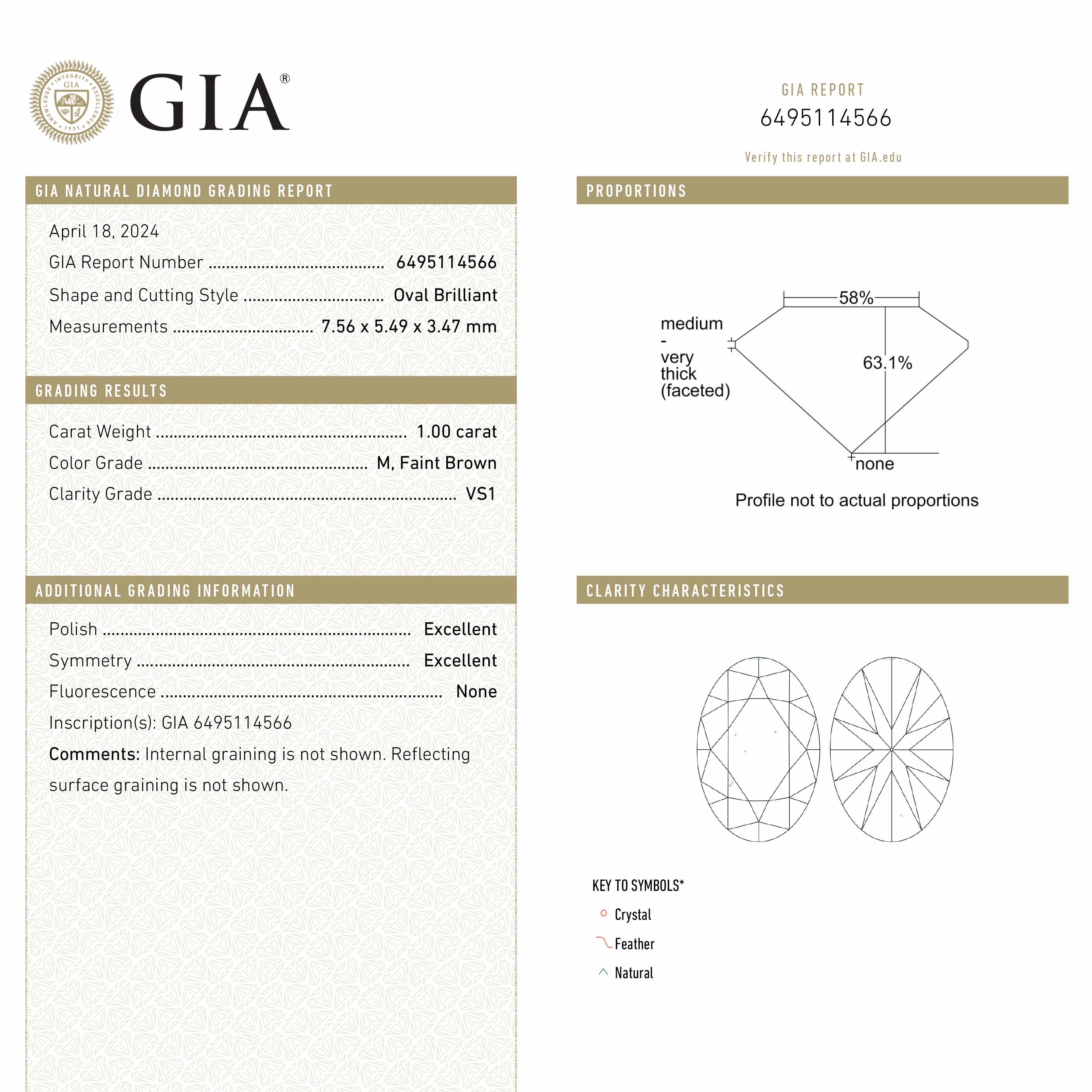 Champagne Brilliant Diamond - 1.00ct Oval