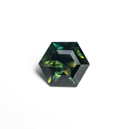 Green Step Cut Sapphire - 1.52ct Hexagon