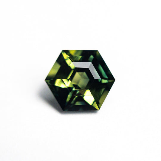 Green Step Cut Sapphire - 2.36ct Hexagon