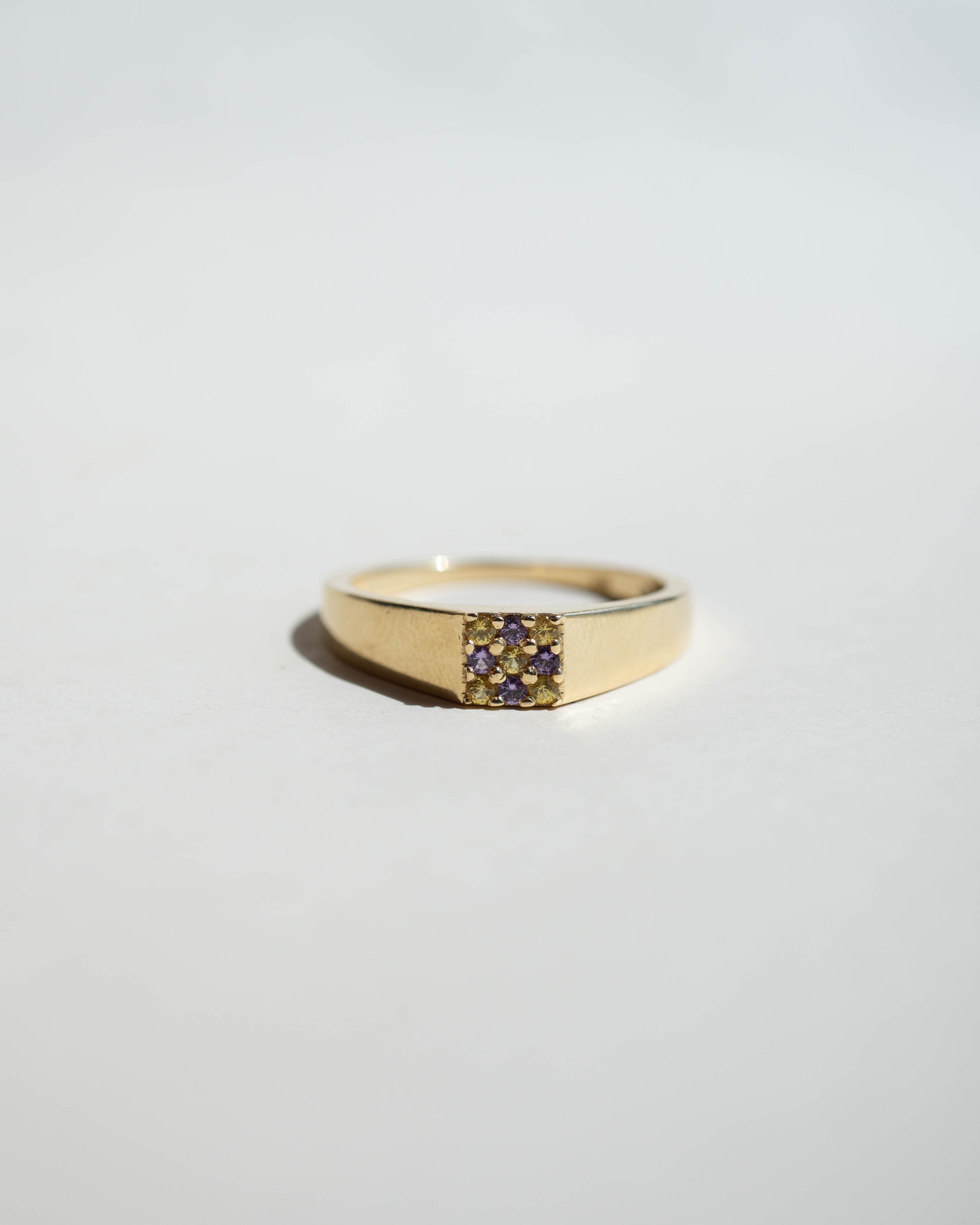 Duetto Signet Ring - Purple & Yellow - Foe & Dear