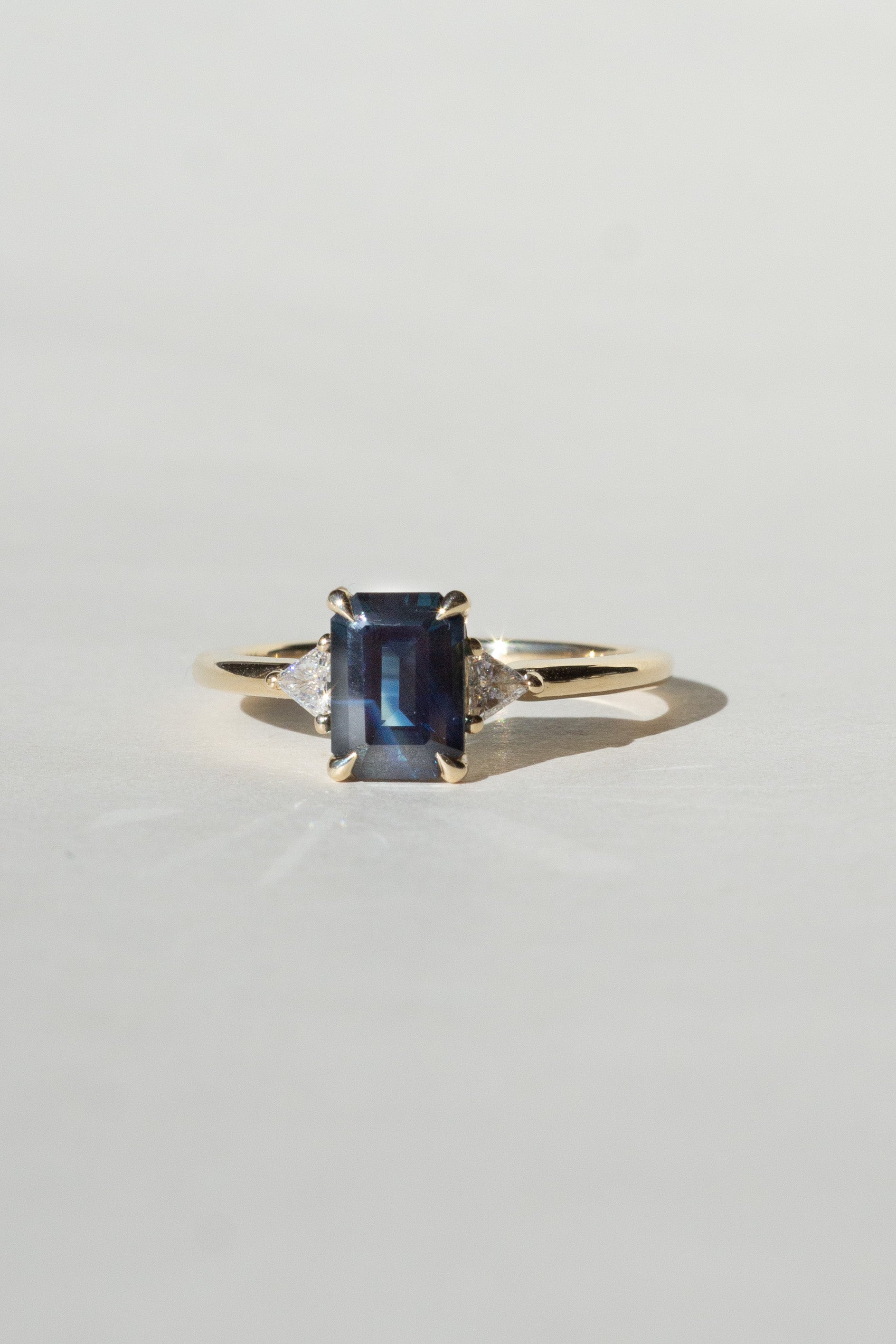 Foe & Dear - Nikita Ring - 1.46ct Teal Emerald Sapphire *ready-to-ship