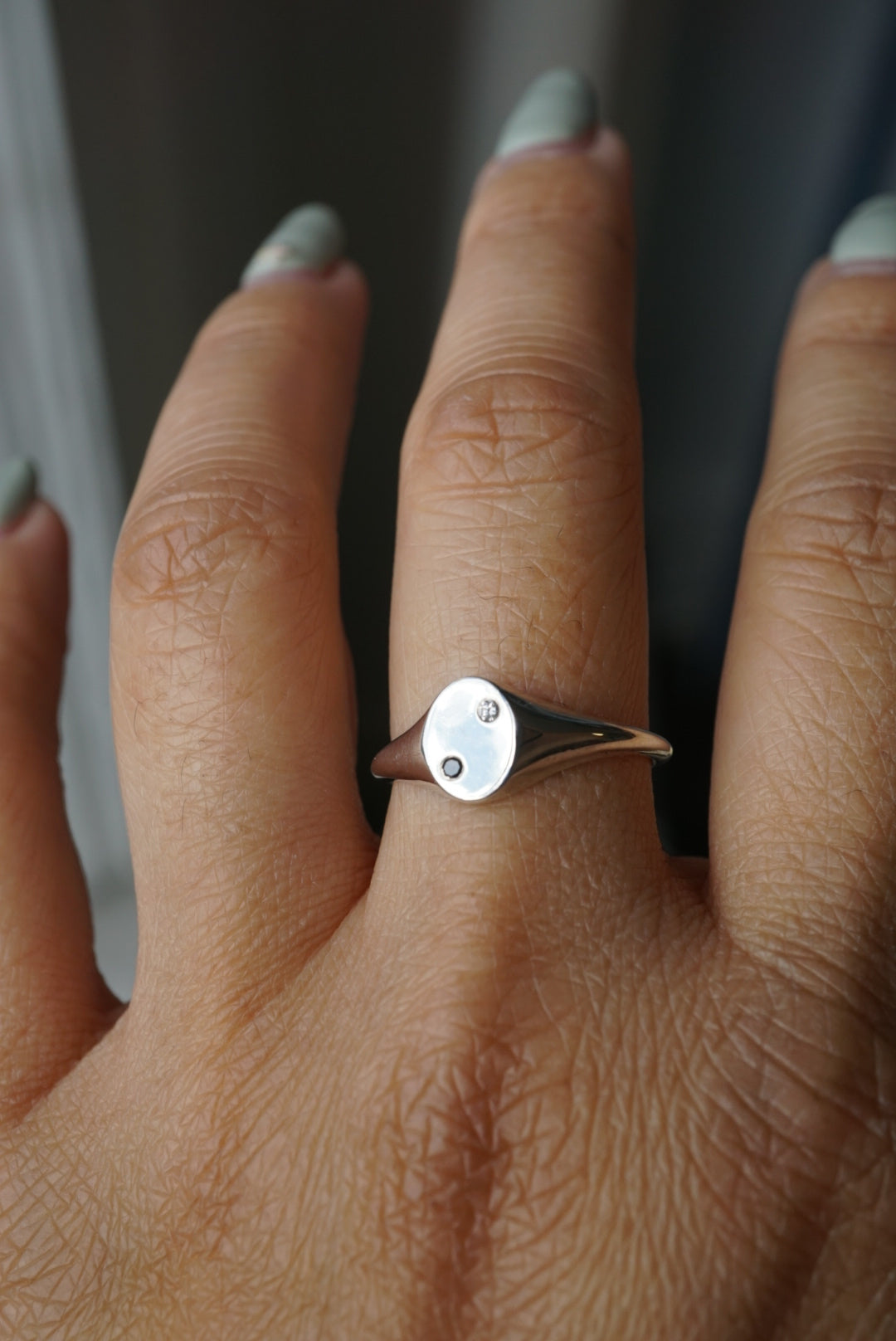 Sample Yin Yang Signet Ring / Size 6.5 - Foe & Dear