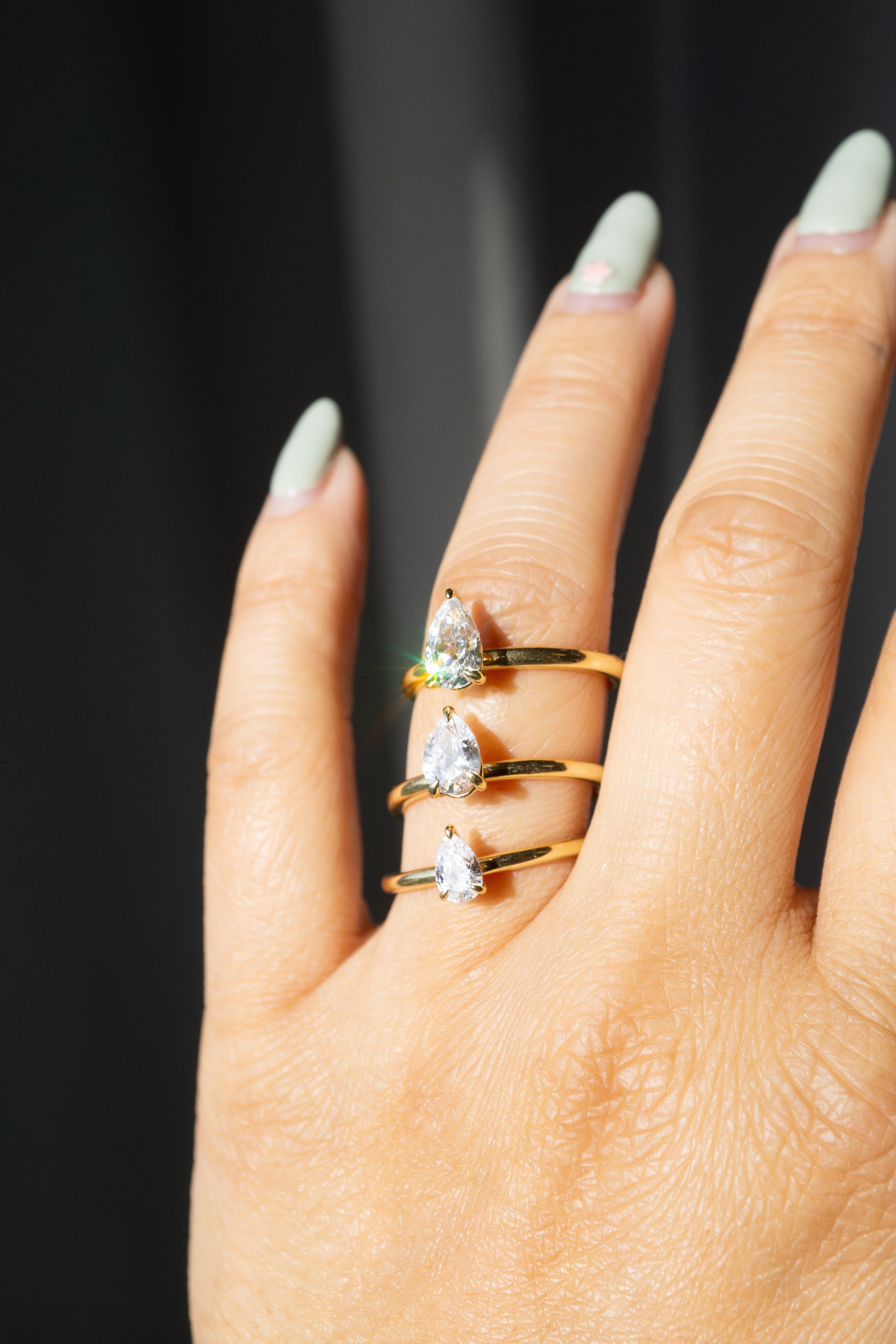 Foe & Dear - Only One Ring - Pear White Lab Diamond *made-to-order