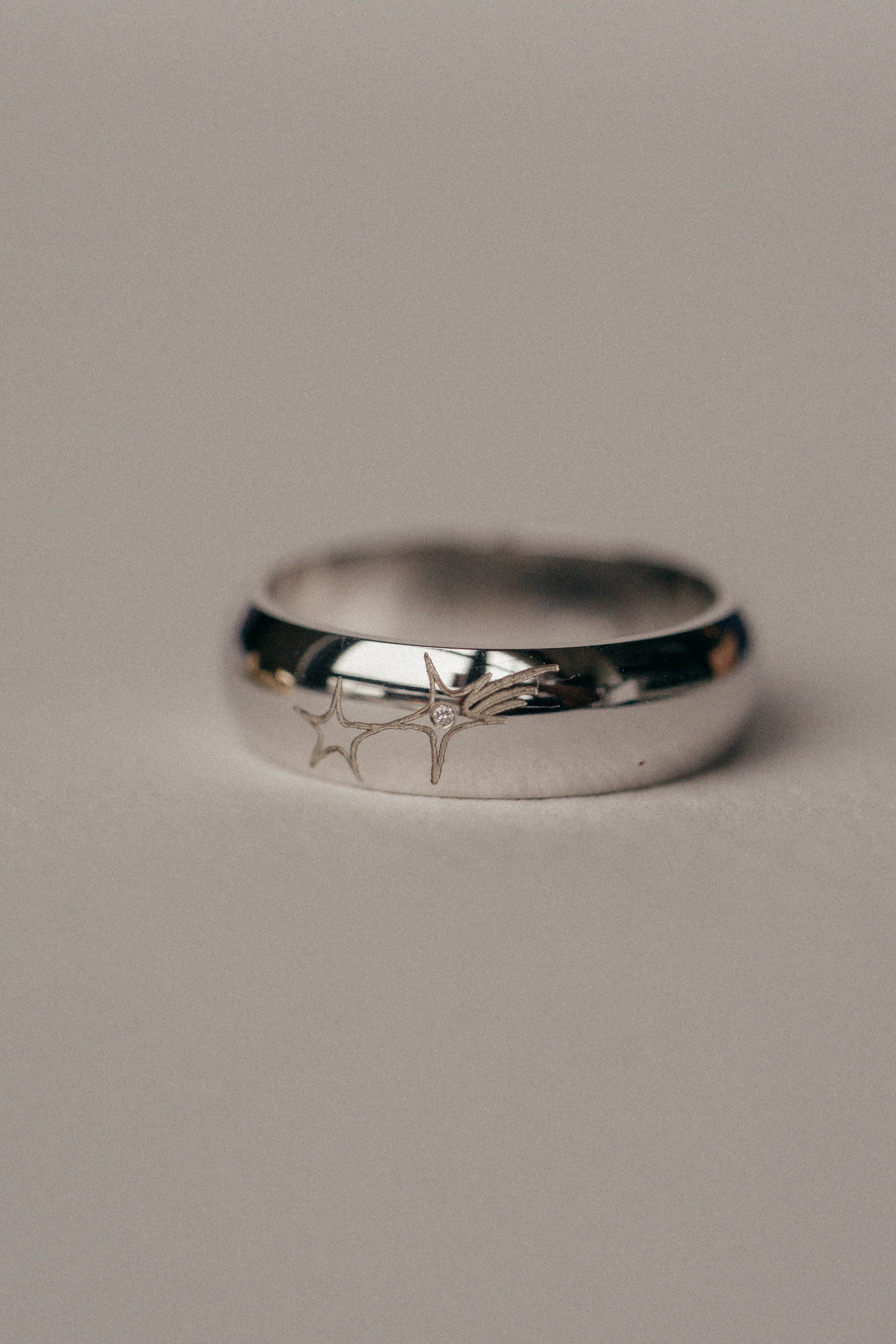 F&D | Mercury Pinky Ring with Diamond *made-to-order