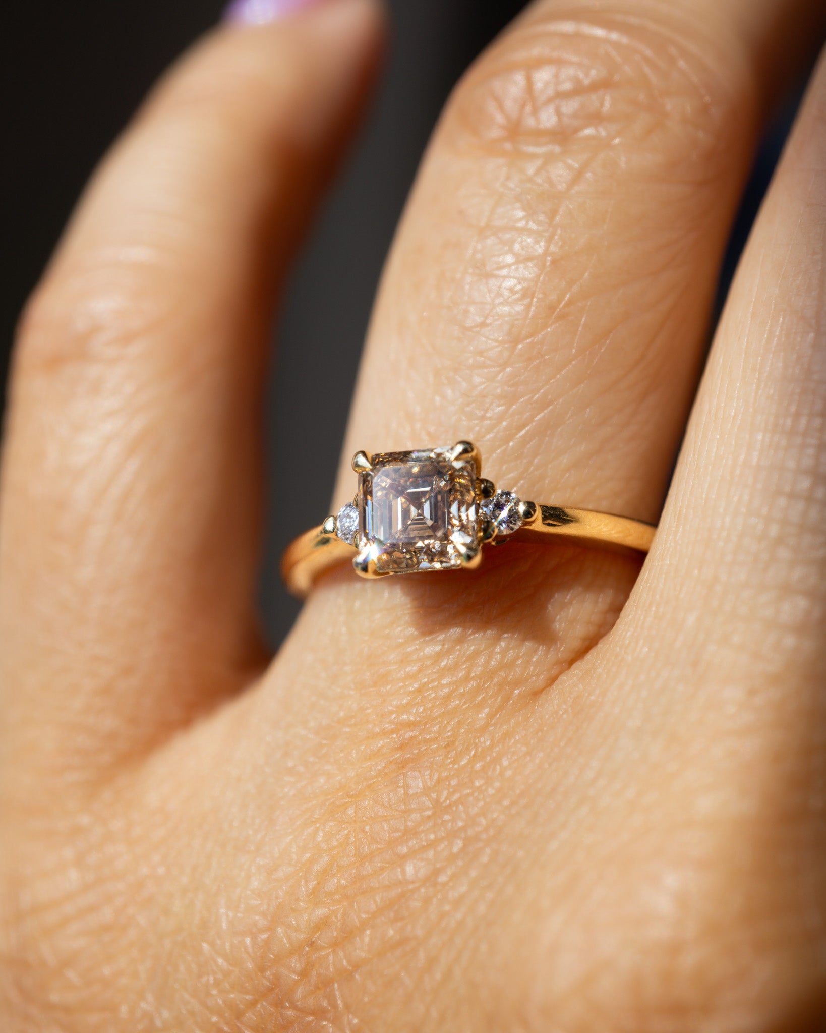 Companions Ring - 1.01ct Champagne Cut-Corner Square Step Cut Diamond *ready-to-ship - Foe & Dear