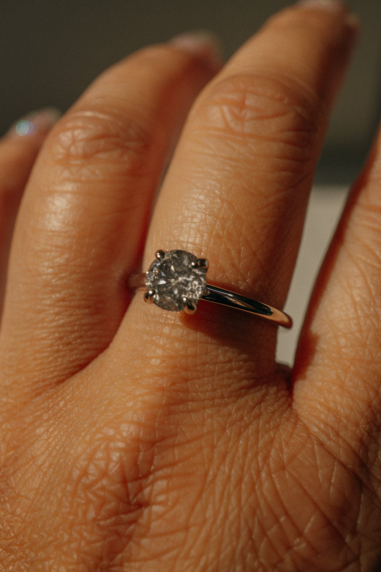 Foe & Dear | Archive Sale: Only One Ring - 1.20ct Round Brilliant Salt and Pepper Diamond *ready-to-ship
