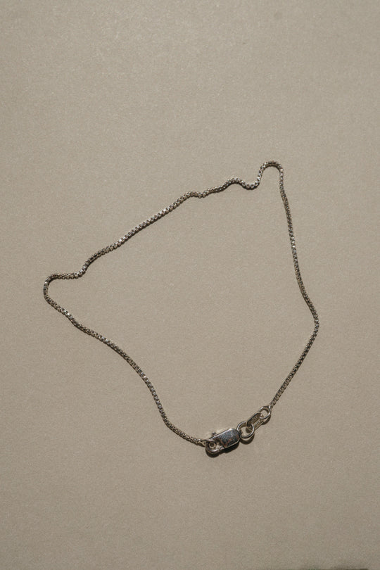 Sterling Silver Delicate Box Chain Anklet *SOLD