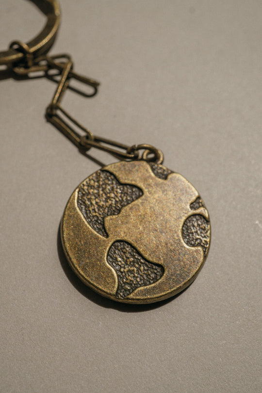Brass Patina Terra Keyring *ready-to-ship