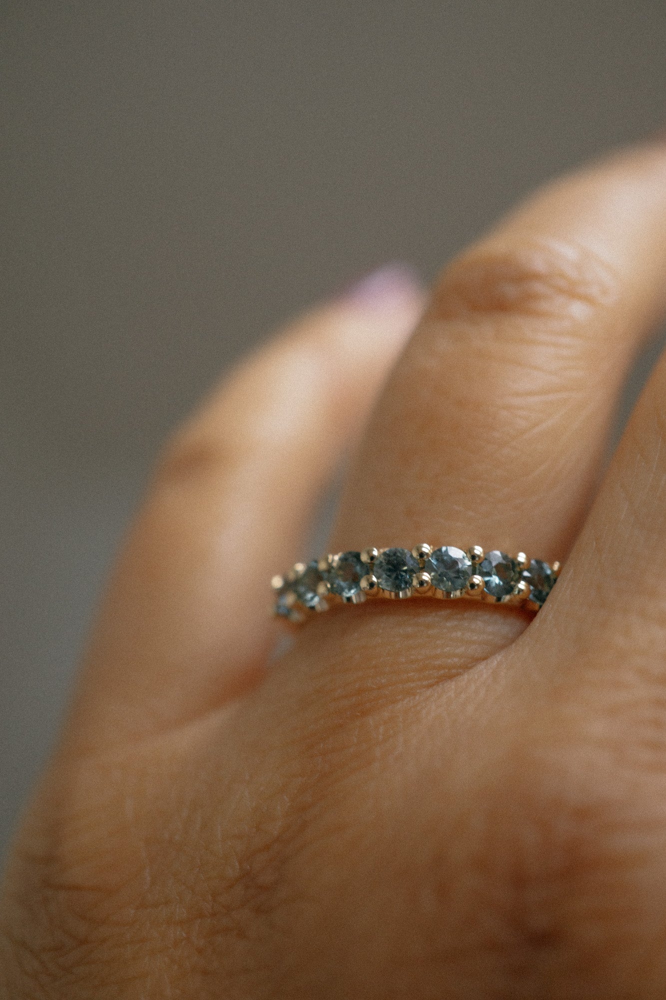 *new * Leilah Ring with Teal Australian Sapphires *ready-to-ship