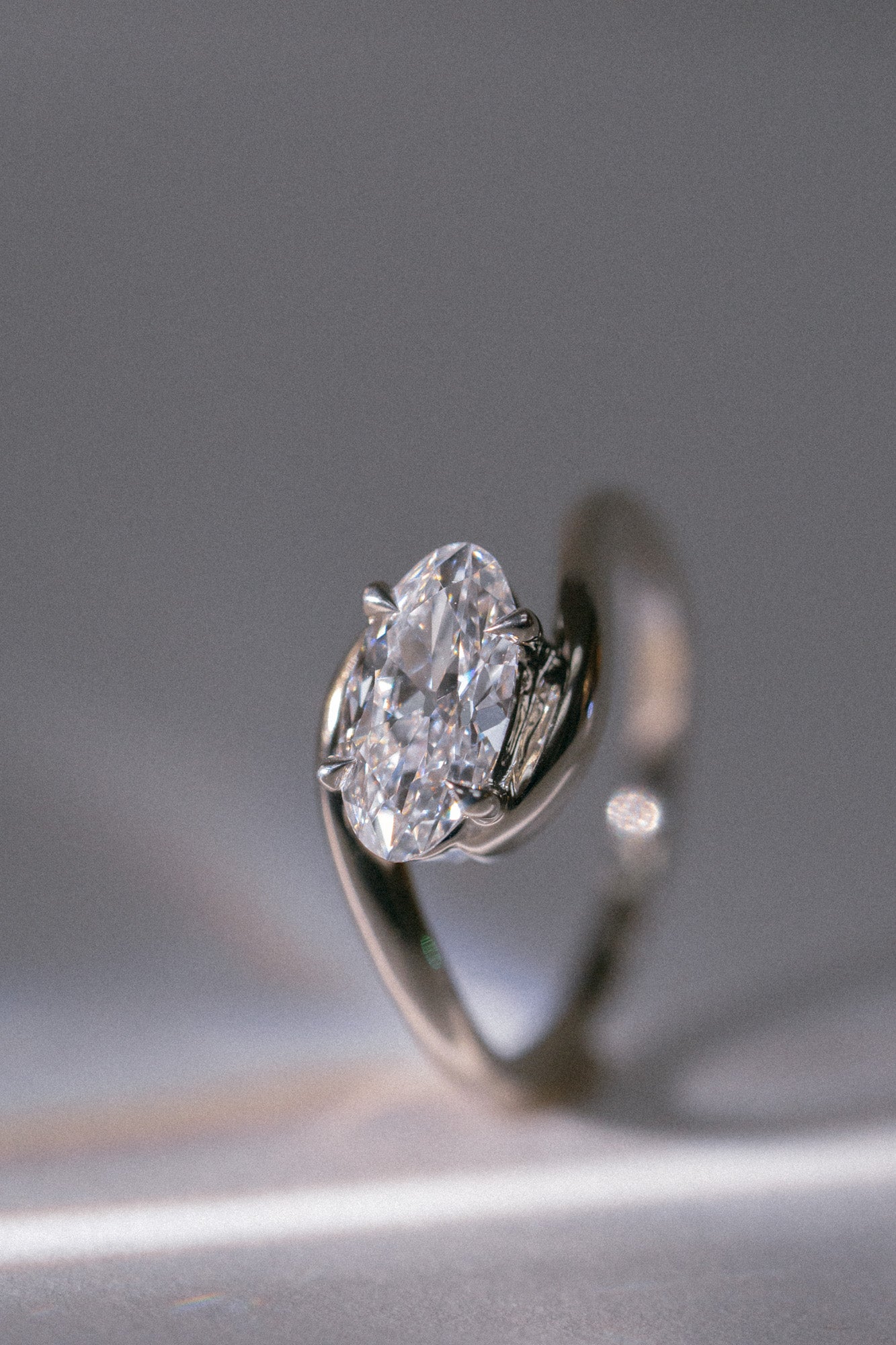 Foe & Dear | Nori Ring - 1.30ct White Moval Brilliant cut Lab Diamond *ready-to-ship
