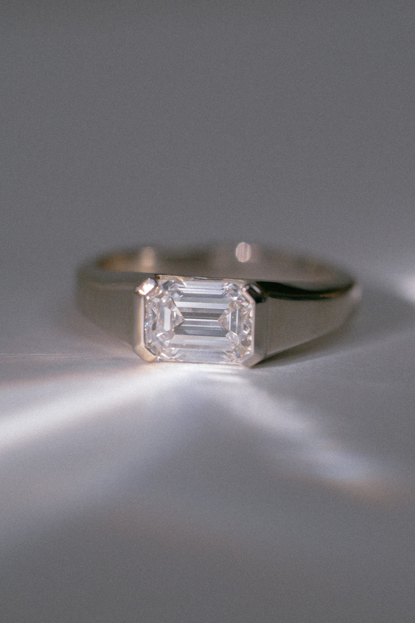 Foe & Dear | Whisper Ring - 1.61ct White Emerald-cut Lab Diamond *ready-to-ship