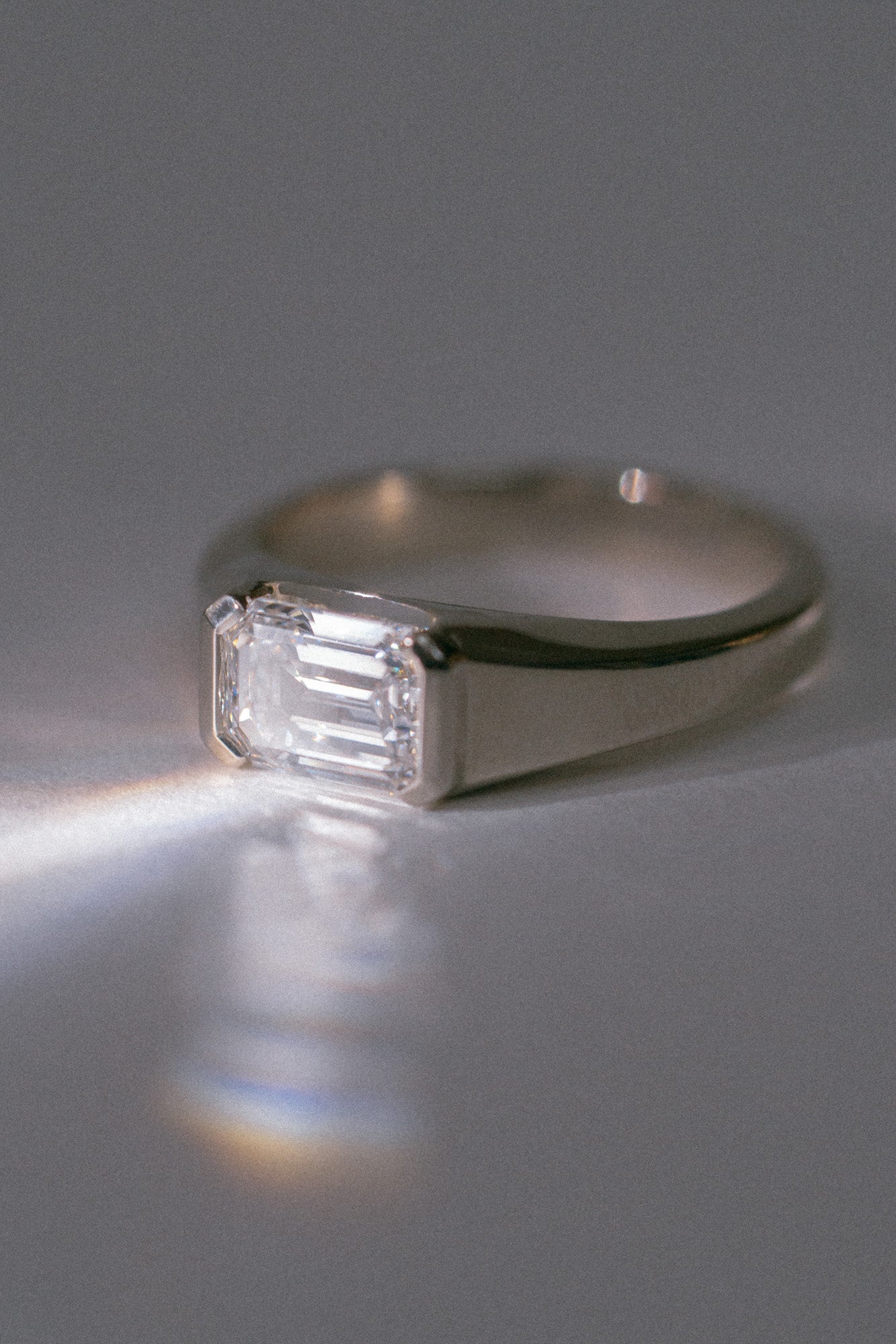 Foe & Dear | Whisper Ring - 1.61ct White Emerald-cut Lab Diamond *ready-to-ship